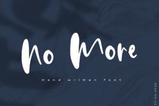 No More: A Handwritten Typeface for Modern Editorial Design